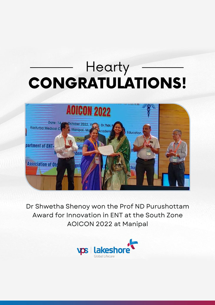 Dr. Shwetha Shenoy receives Prof ND Purushottam Award