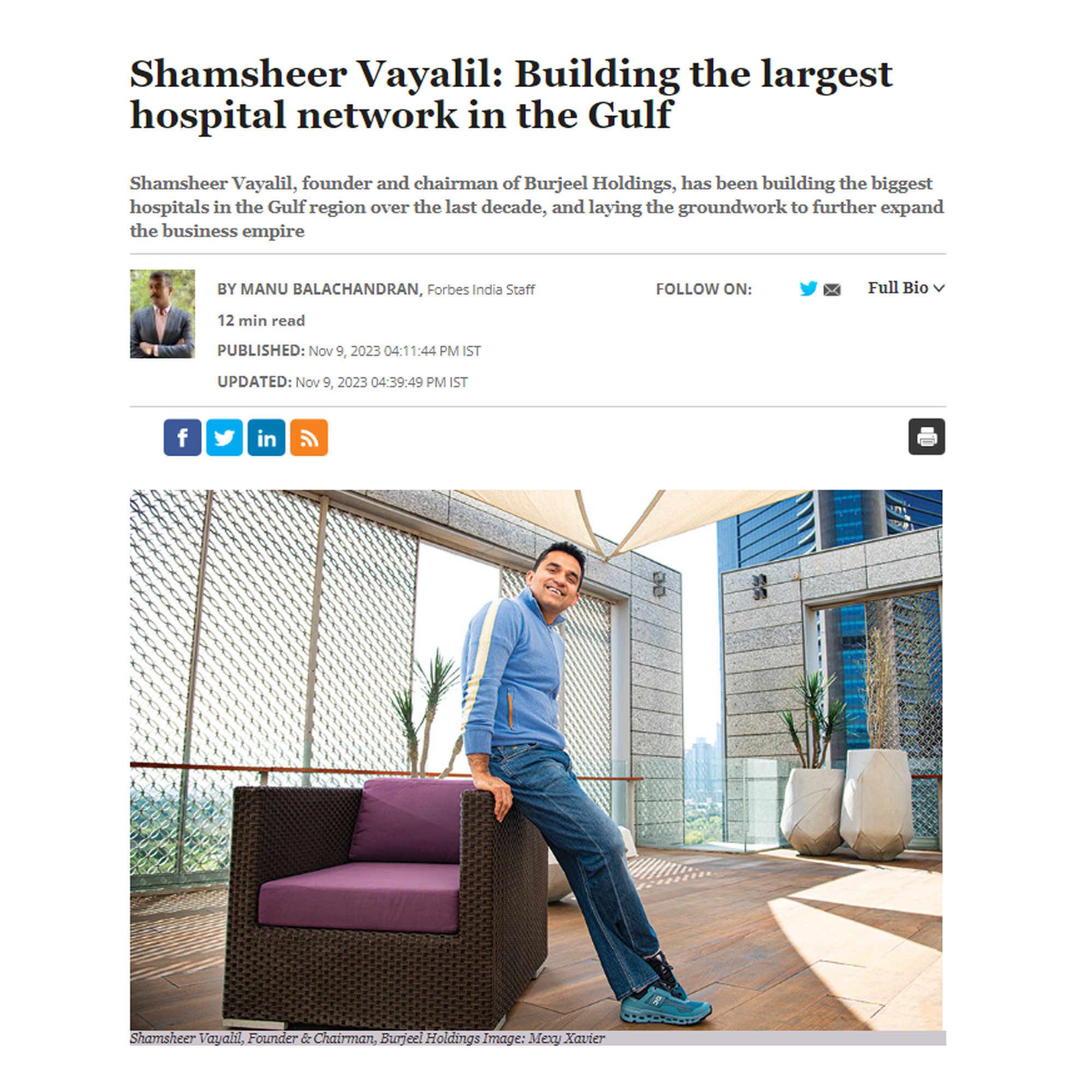 Dr Shamsheer Vayalil: Building the largest hospital network in the Gulf