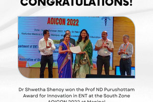 Dr. Shwetha Shenoy receives Prof ND Purushottam Award